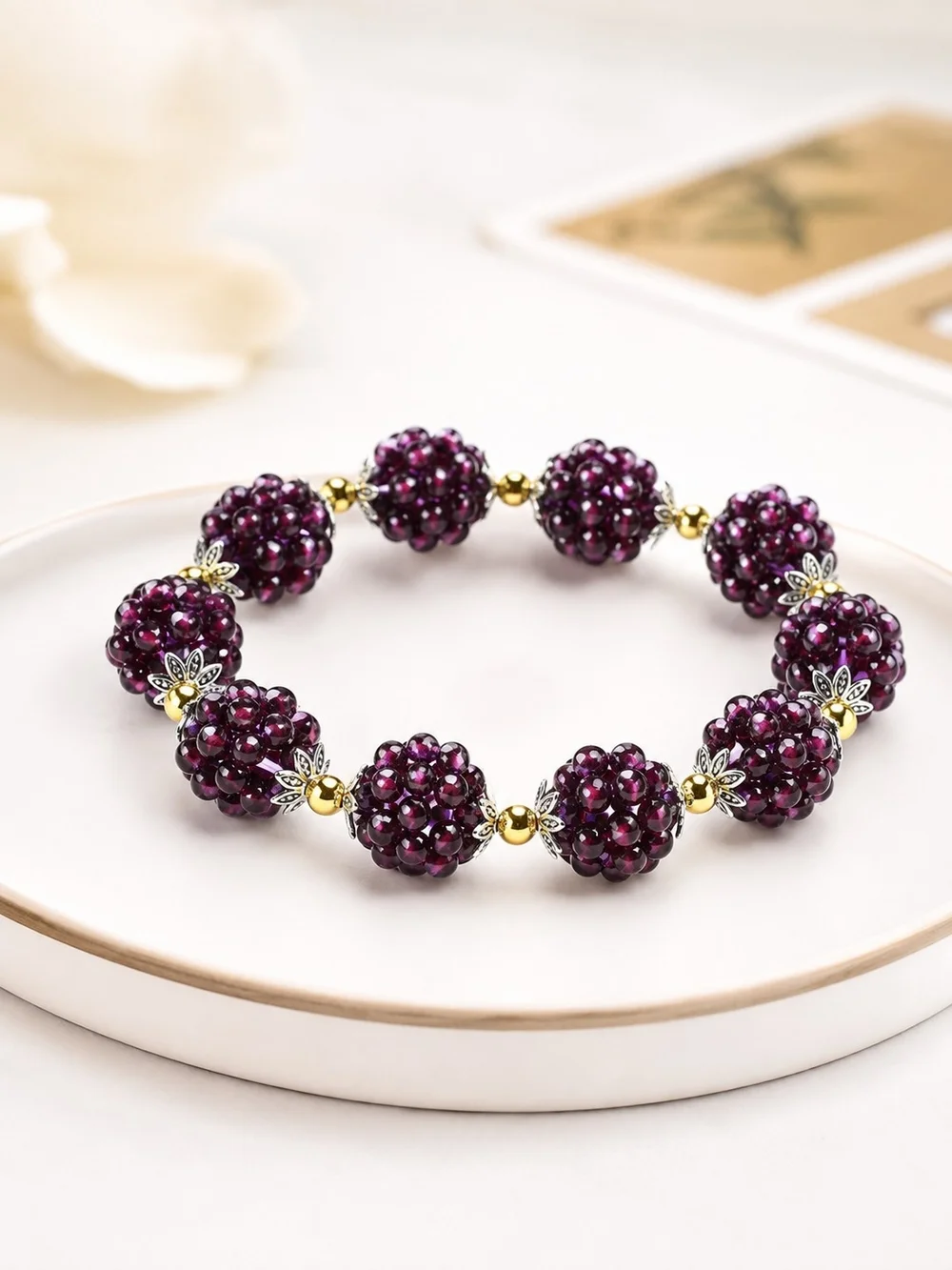 The Unbranded Brand burgundy beaded